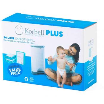 Korbell 26L Cestino Ricarica X3 Biodegradabile con Strati 330