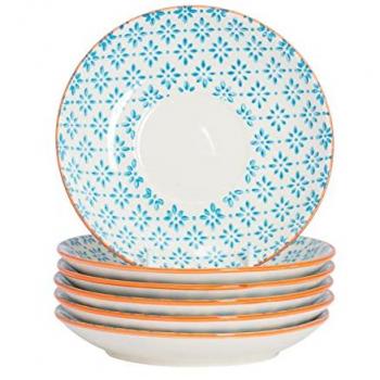 Blue Cappuccino Saucers