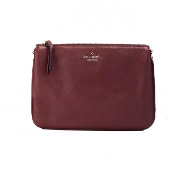 Leather Triple Gusset Crossbody Handbag
