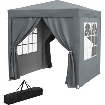 Pop-up Gartenpavillon mit 4 Seitenwänden und 2 Fenstern