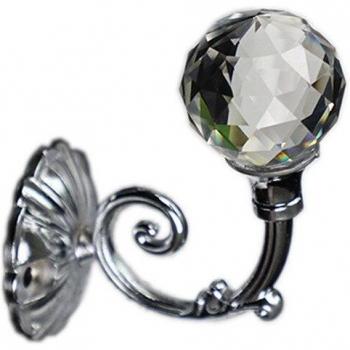 Vintage Curtain Tie Back Holders with Crystal Ball