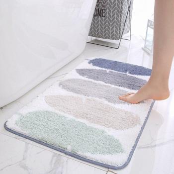 Alfombra de baño y dormitorio con diseño geométrico y antideslizante
