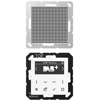JUNG Smart Radio DABA1WW DAB+ Set Mono (DAB+, UKW, WLAN), Radio, Weiss