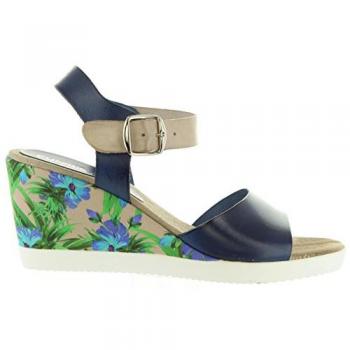 Sandali Espadrillas con Zeppa Donna Cumbia 30150 Blu 37