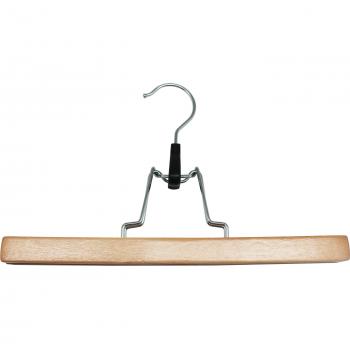 Pantalón Spaceo: Percha de Madera Natural FSC, 28 cm × 16 cm