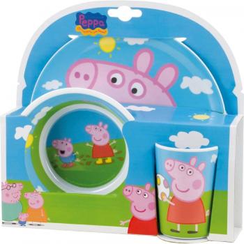 Peppa Pig Kinder-Melamin-Set, 3‑Teile