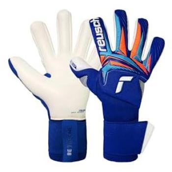 Reusch Goalkeeper Gloves Attrakt Gold X NC Gravity: Sharp Blue/White with Shocking Orange Highlights (9.5 Unisex)