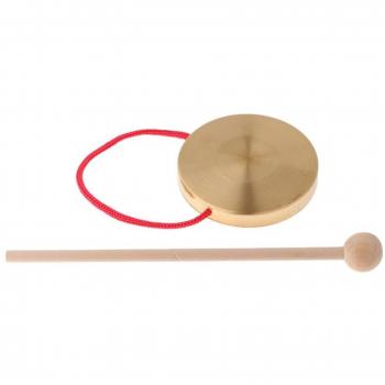 Mini gong en cuivre avec pilon 11,5 cm