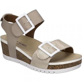 Sandales JOSEF SEIBEL Quinn 02 en Cuir Beige avec Scratch