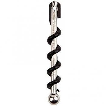 Twistick Compact Wine Cork Extractor – Stainless Steel, Foldable, Black – 6.6 × 9 cm
