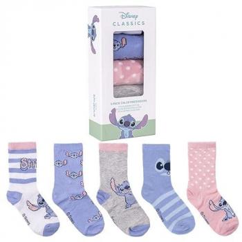 Cerdas Langsocken – Disney Stitch Edition, 5 Paar weiche Baumwoll-Mischung