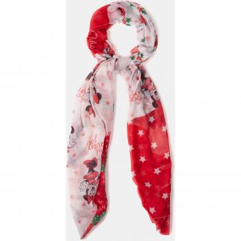 Sciarpa natalizia con Minni Mouse, bianca, donna, taglia one size, poliestere