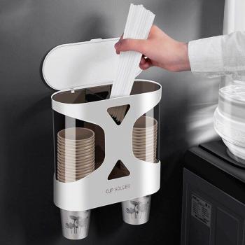 Titular de Tazas Desechables para Café con Soporte de Pajillas
