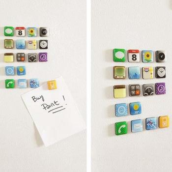 18-Piece Apple App Icon Magnet Set for Fridge