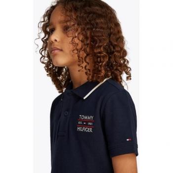 T-Shirt Infantil Tommy Hilfiger Polo con Estampado de Marca