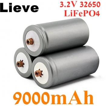 Batería Recargable 32650 de Fosfato de Hierro y Litio 9000mAh