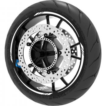 Ruban décoratif à rayures de roue, bande de jante blanche fluorescente – CinarExtreme