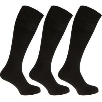 Knee High Cotton Rib Socks (Pack of 3) – Mens