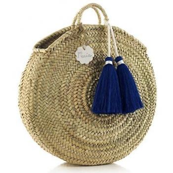 Borsa Mano Donna Cambrass con Dettagli Rattan GD Tassel Azulon
