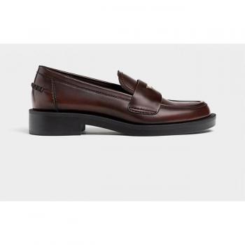 Stradivarius Penny Loafers Burgundy Size 7