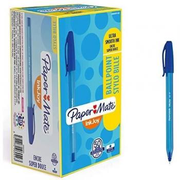 Paper Mate InkJoy 100ST Ballpoint Pens | Ultra Fine Point (0.5mm) | Blue | 50 Count