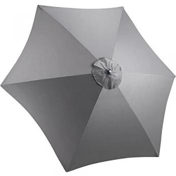 2.7m Grey Replacement Parasol Canopy with UV30+ Protection