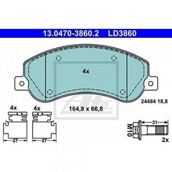 LEMFÖRDER Ceramic Disc Brake Pads, Artikelnummer: 13.0470-3860.2