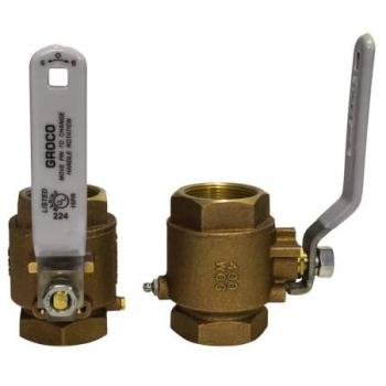 1/2” NPT In-Line Bronze Ball Valve – GROCO IBV‑500
