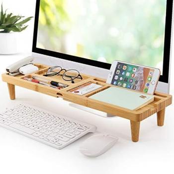 Minimalist Bamboo Shelf for Office Essentials