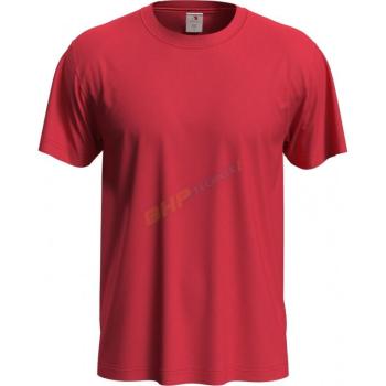 Herren-Classic T-Shirt Rot, Baumwolle, Größe M