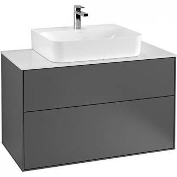Villeroy & Boch Finion Unterschrank F10200PD 100x60,3x50,1cm, Schwarz Matt