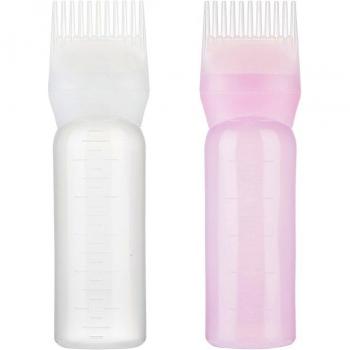 Botella dispensadora de tinte para el cabello con cepillo