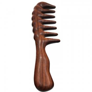 Peine de Madera Natural Rizo
