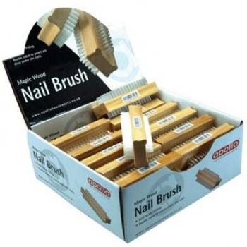 APOLLO Ergonomic Wooden Handled Nail Scrubbing Brush