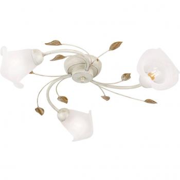 ORION Sisi Triple Lamp Chandelier, Antique Gold Color