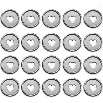 Heart & Mushroom Notepad Rings – 20 Pack, 23 mm