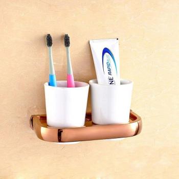 Wall-Mounted Brass Rose Gold Bathroom Set BS3243