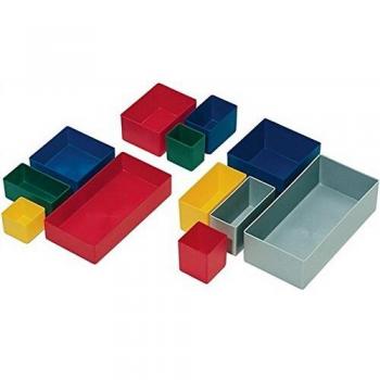 Boîte d’organisation rouge – 106 mm × 80 mm × 54 mm, compartiments intégrés