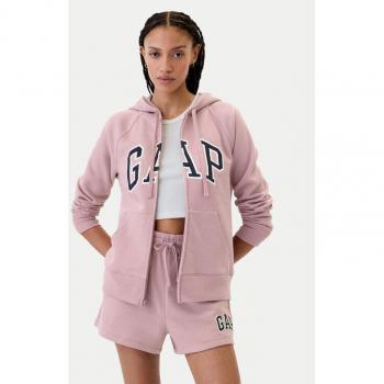 Gap Felpa con Ricamo Logo in Rosa Polveroso, Taglia XXS