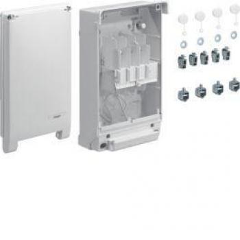 Derivazione domestica Hager ZAN434C con copertura antipioggia e accessori elettronici