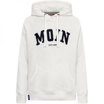 Moin Kapuzen-Sweatshirt Herren, Größe S, weiß, Regular Fit, 80 % Baumwolle, 20 % Polyester, nachhaltige Maritim-Qualität