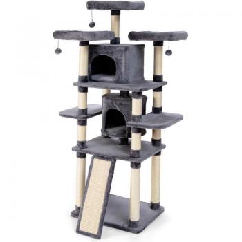 Helloshop26 Arbre à chat avec planche à gratter et niches