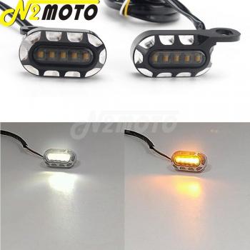 CNC Mini LED Turn Signal Light for Harley Sportster 883 1200 48 72