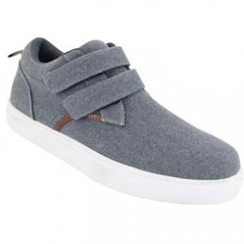 Navy Pegasus Men's Wide Fit Canvas Slip-On – Easy Fasten