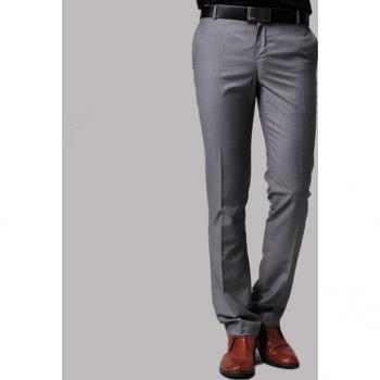Pantalones de Vestir para Hombre en Color Sólido