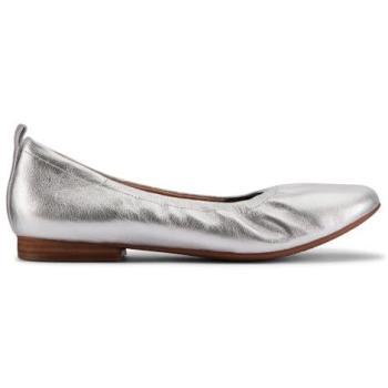 Clarks Ballerines Fawna Cuir Souple Argenté 41