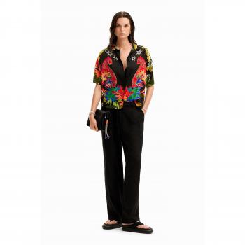 Blusa Estampada Manga Corta Mujer
