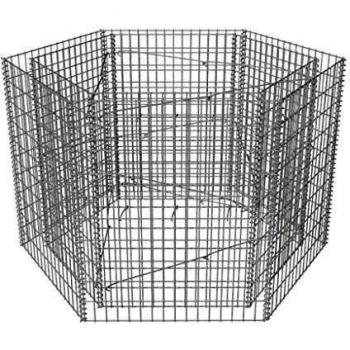 Pot de fleur à gabion hexagonal 160x140x100 cm