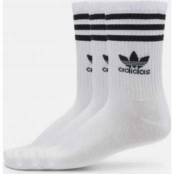 Calcetines Adidas Originals Mid Cut Crew Blancos, 3 Paquete Unisex, Talla 37-39