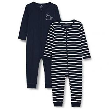 Name It Nbmnightsuit 2p Zip Noos, Grenouillère bébé garçon, Multicolore